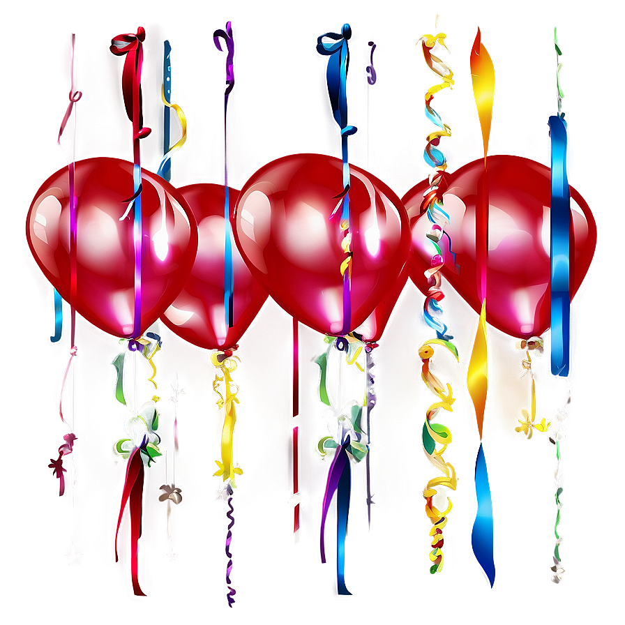 Red Balloons Decoration Png 06132024 PNG