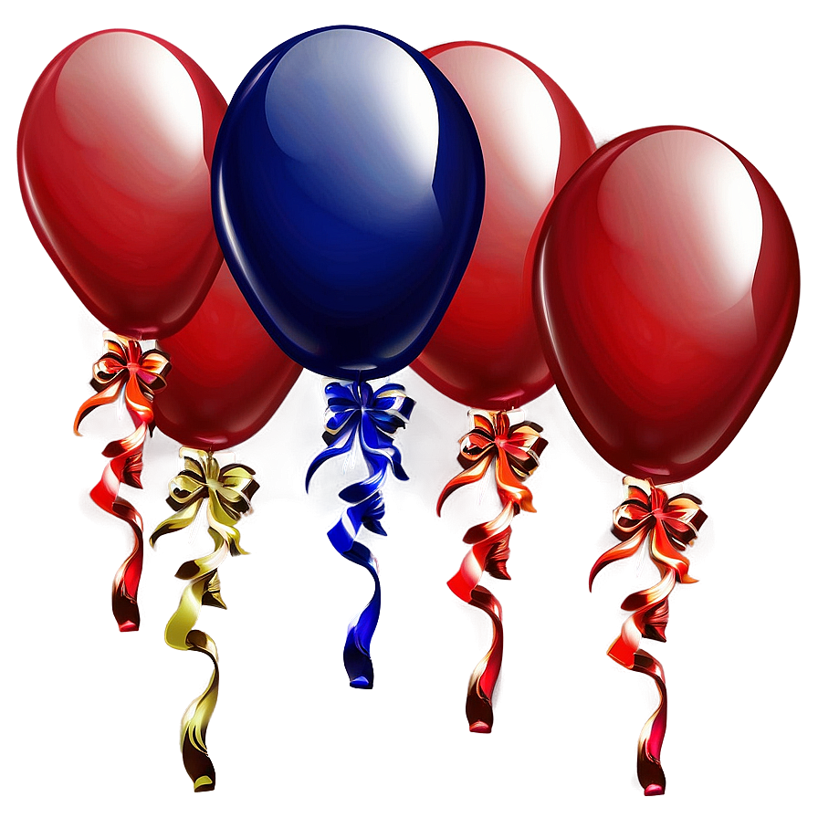 Red Balloons Decoration Png Ffn8 PNG