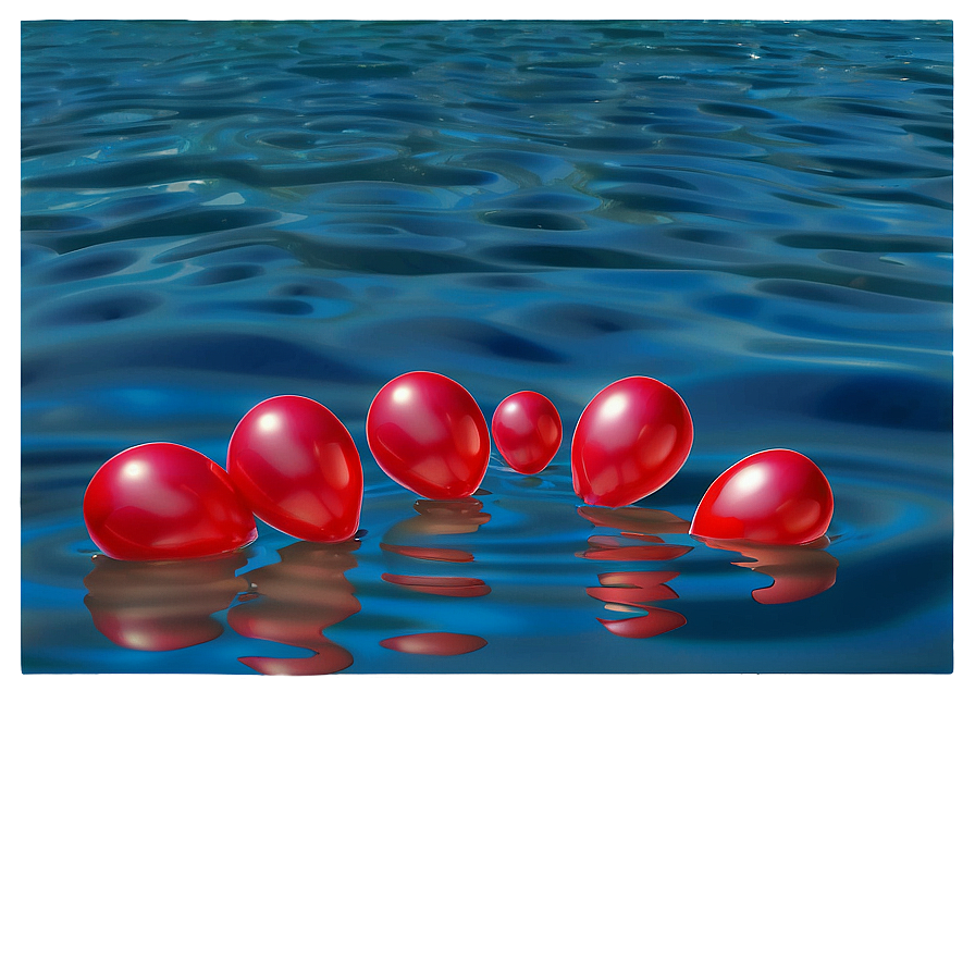 Red Balloons Floating On Water Png Bpk87 PNG