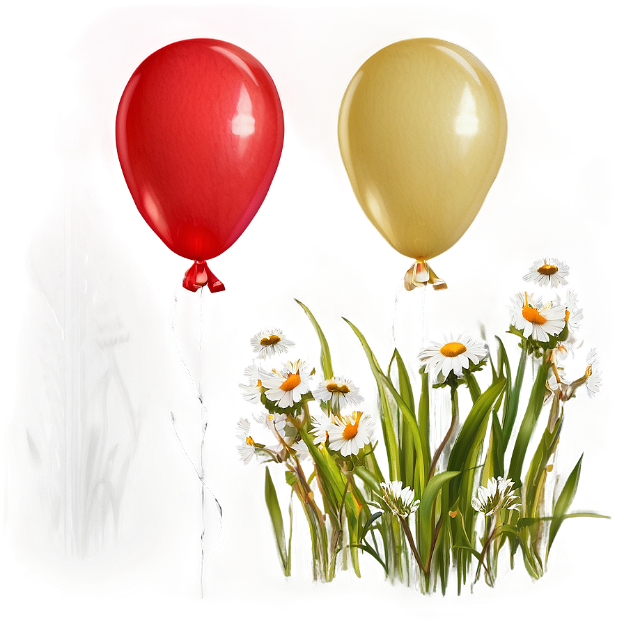 Red Balloons In Nature Png 42 PNG