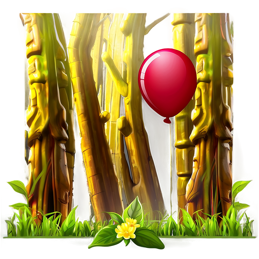 Red Balloons In Nature Png 84 PNG