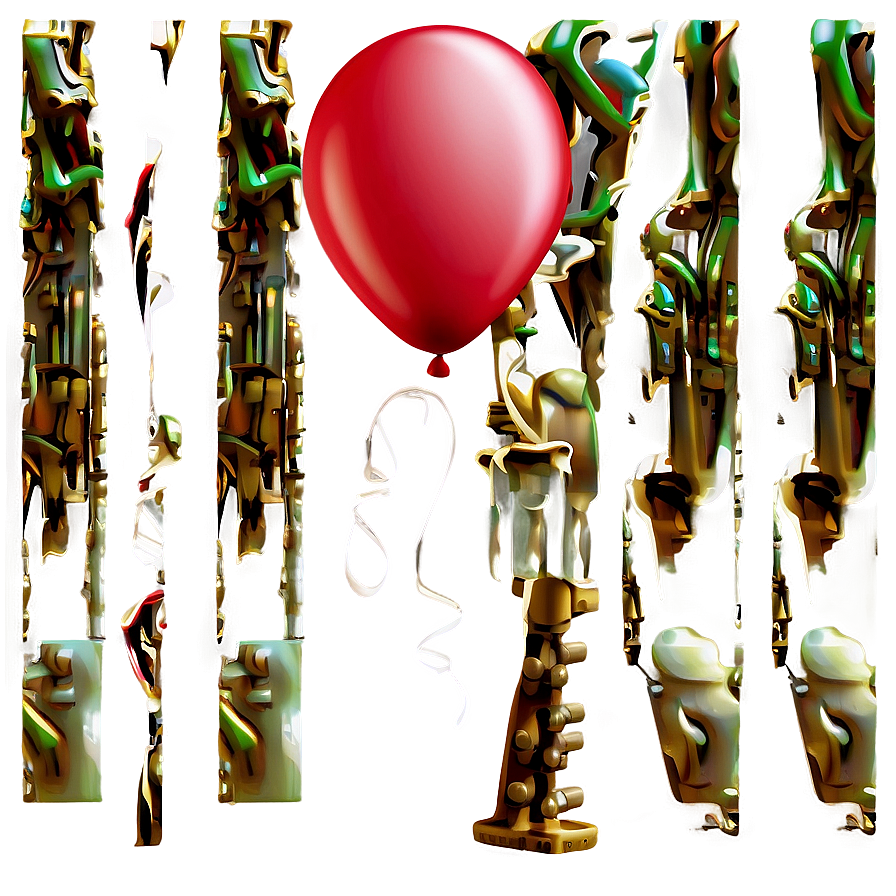 Red Balloons In The Wind Png 06132024 PNG