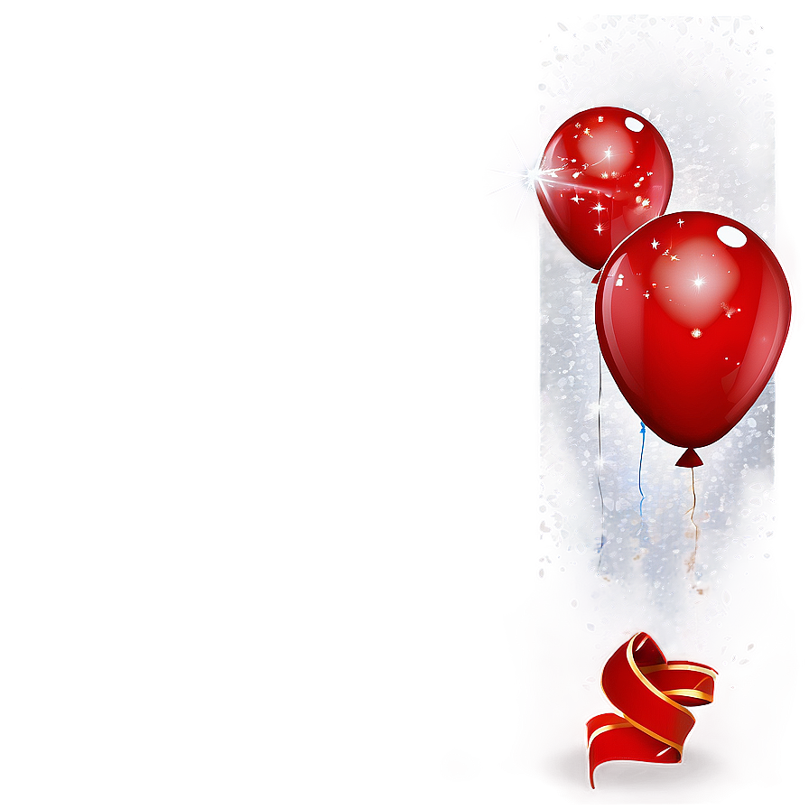 Red Balloons With Glitter Png Oqx PNG