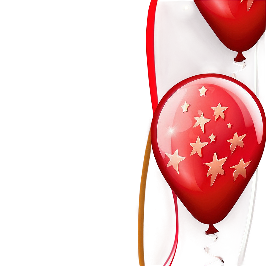 Red Balloons With Stars Png Jfw40 PNG