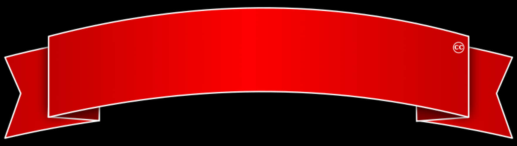 Red Banner Black Background PNG