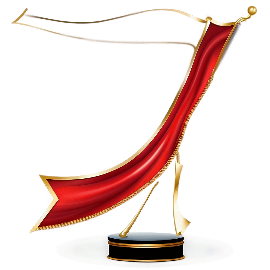 Red Banner For Award Ceremony Png Jvq PNG