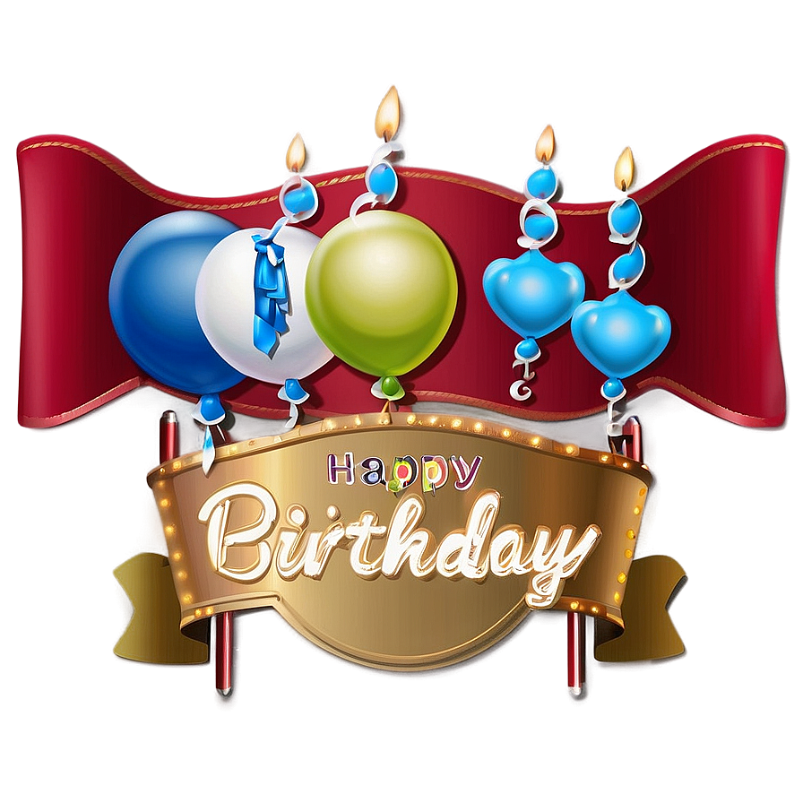 Red Banner For Birthday Png 95 PNG