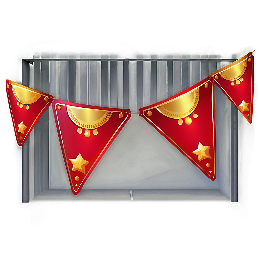 Red Banner For Party Decoration Png 6 PNG