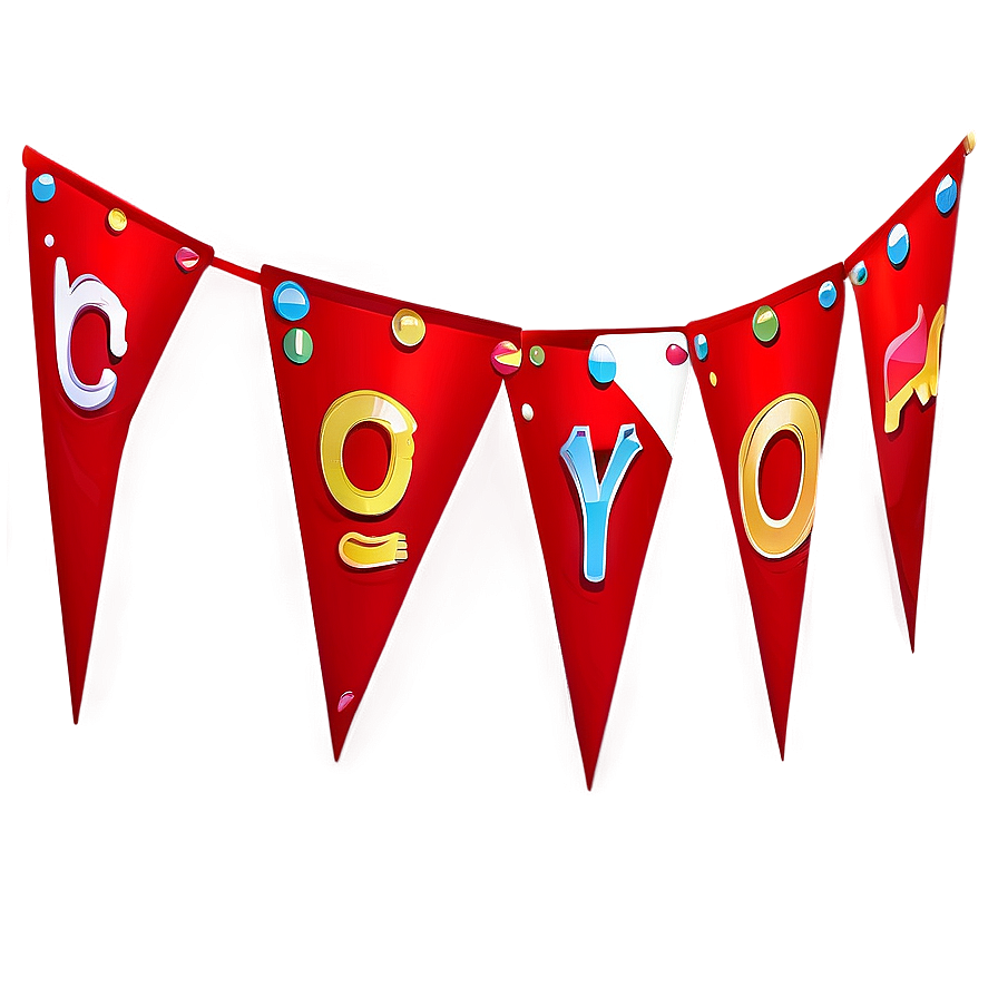 Red Banner For Party Decoration Png Wls46 PNG