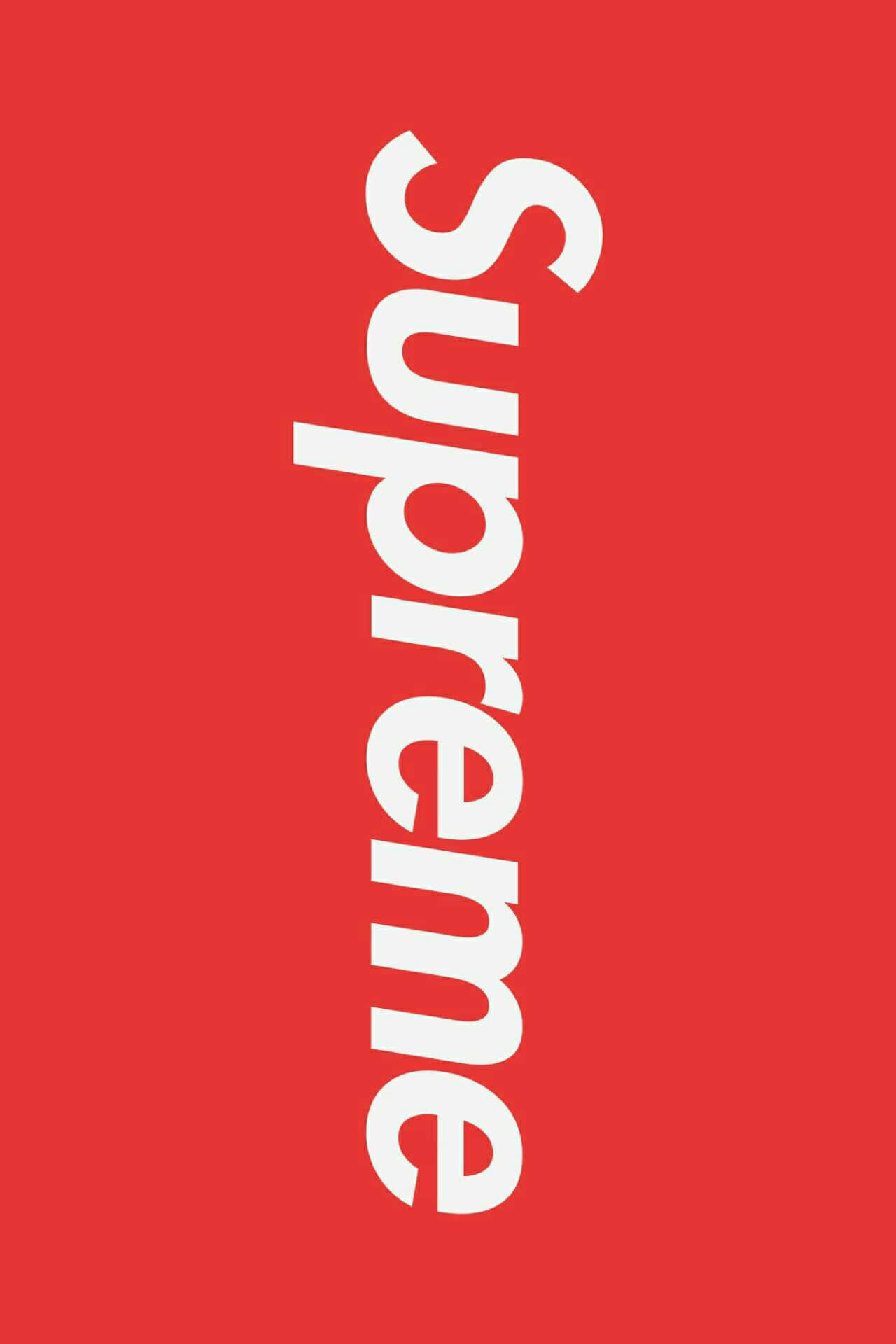 Logotipode Supreme En Un Fondo Rojo Fondo de pantalla