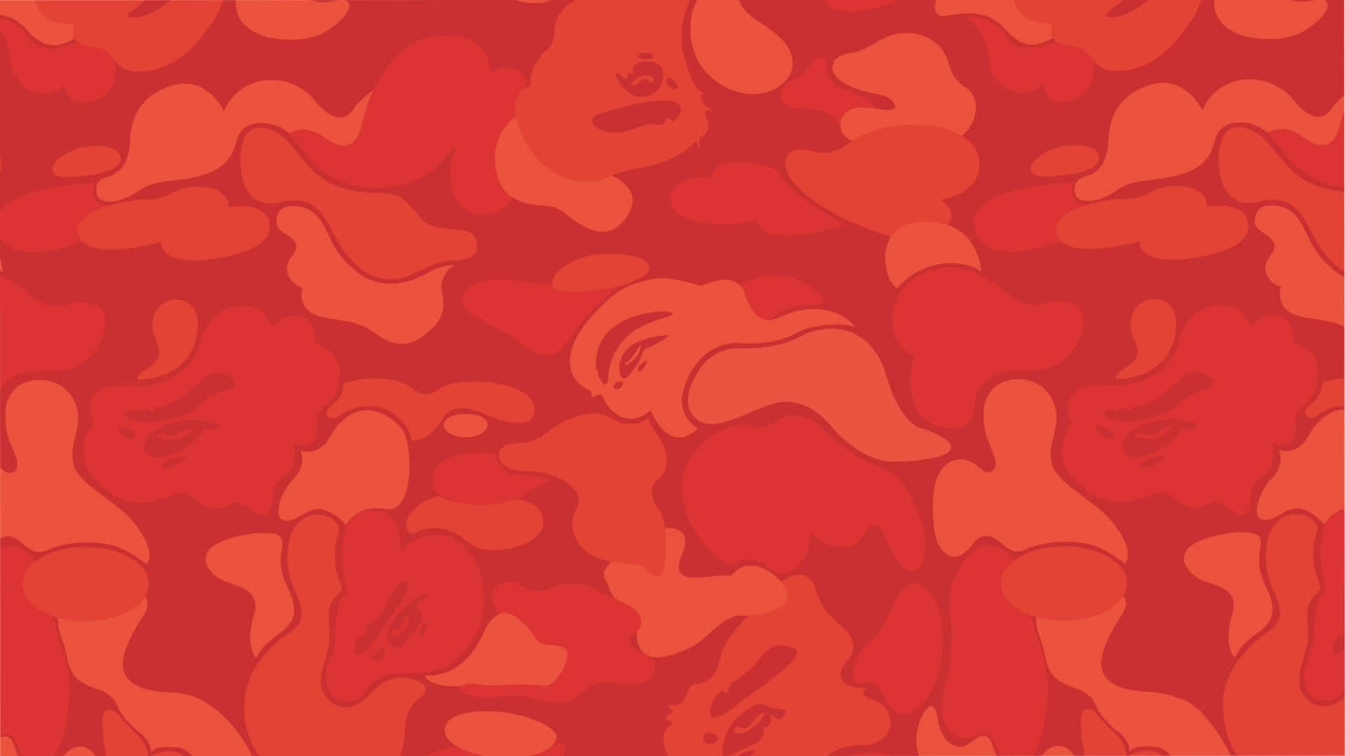 Skab bølger i den røde Bape hoodie Wallpaper