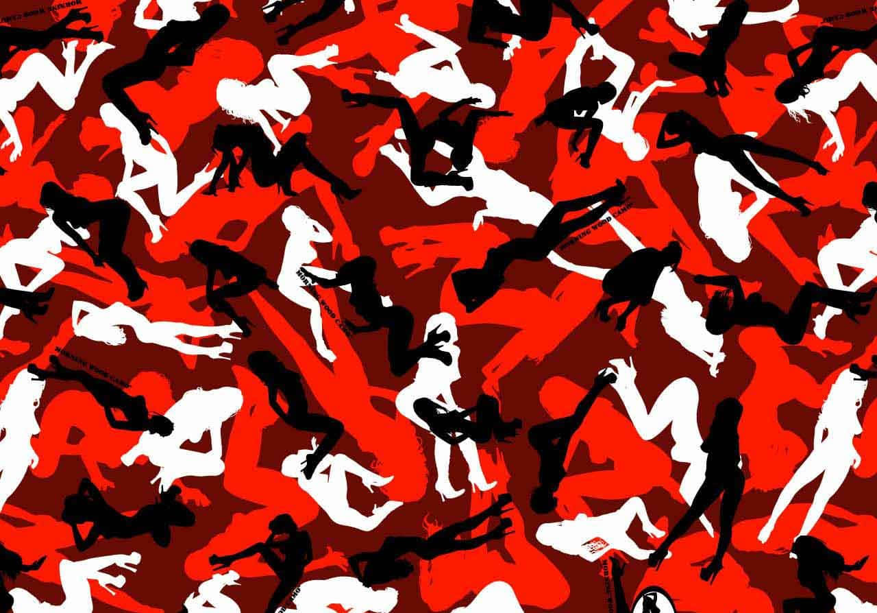 Ubestoppelig stil - Rød Bape Camo Tapet Wallpaper