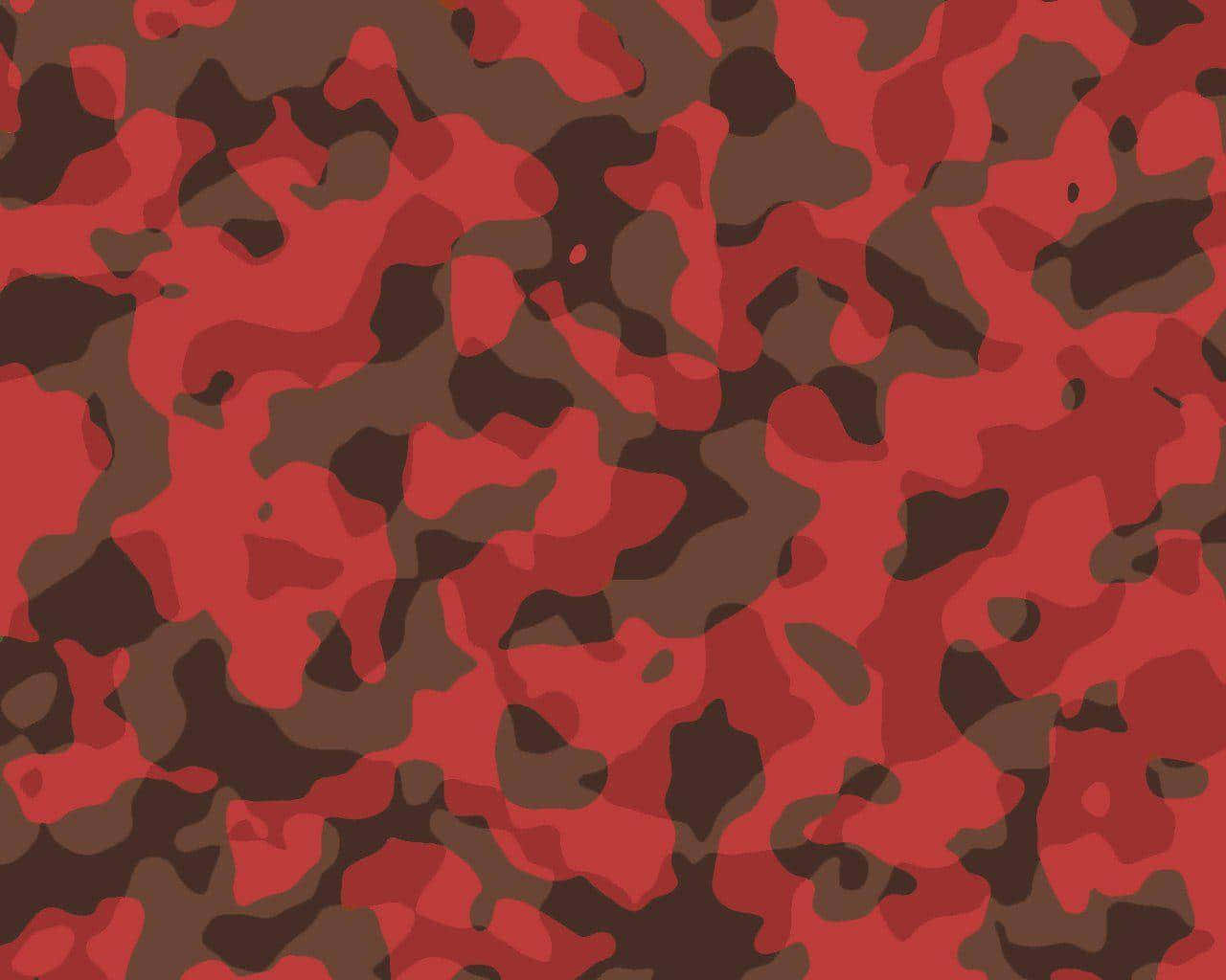 Enröd Och Brun Kamouflagemönster Wallpaper