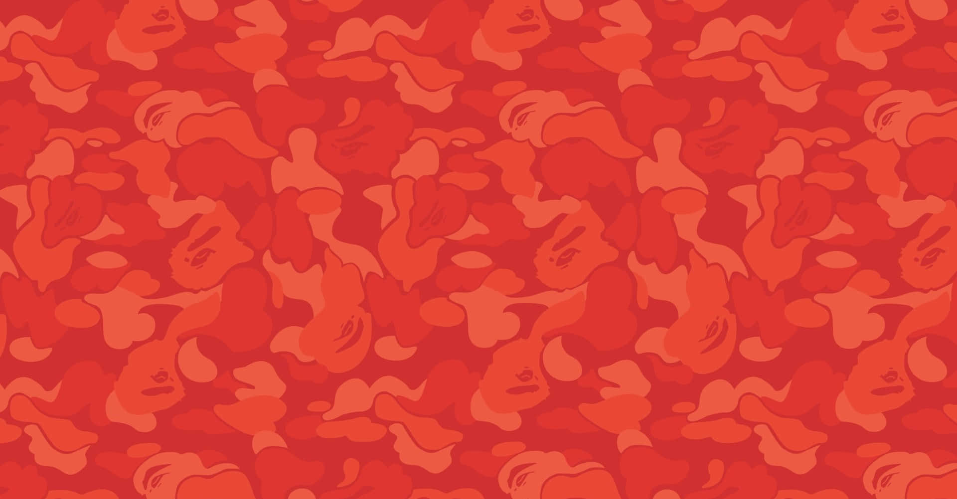 Ettrött Kamouflagemönster Med Röd Bakgrund Wallpaper