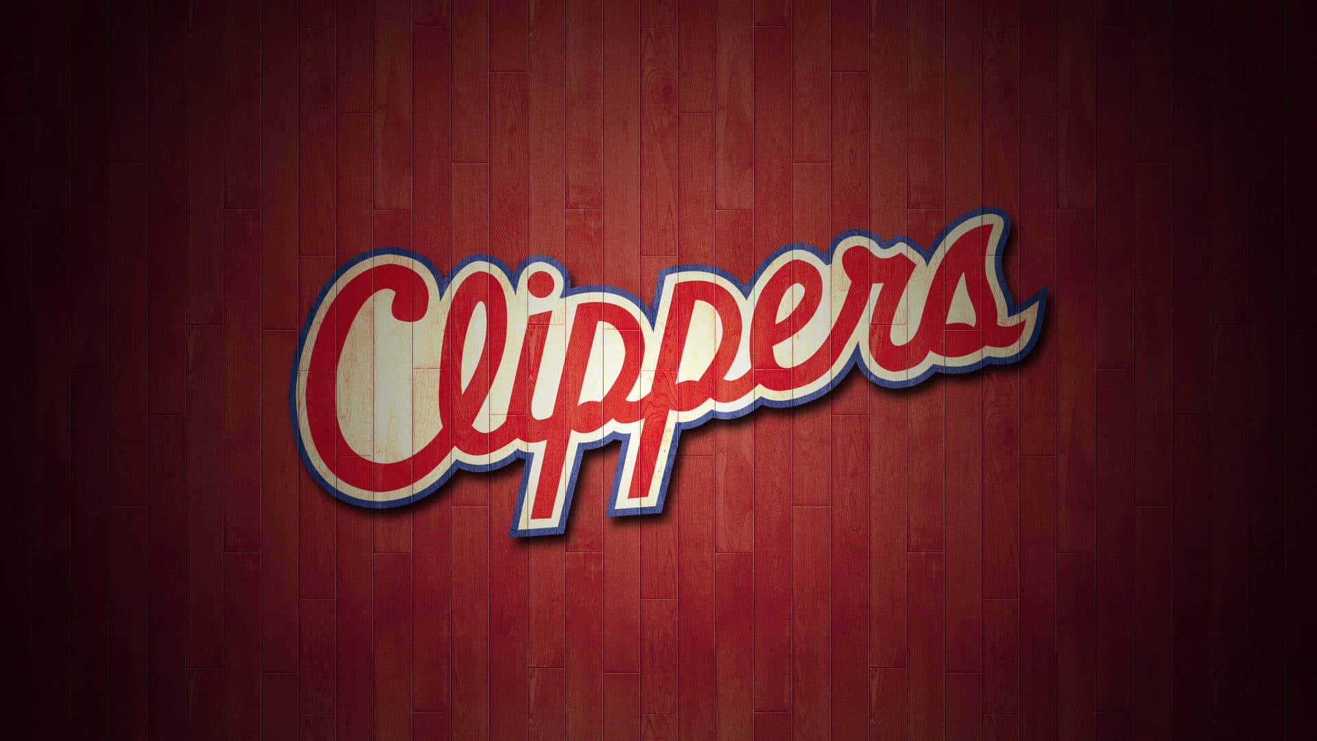 Rød Basketball Hold LA Clippers Typografi Wallpaper Wallpaper