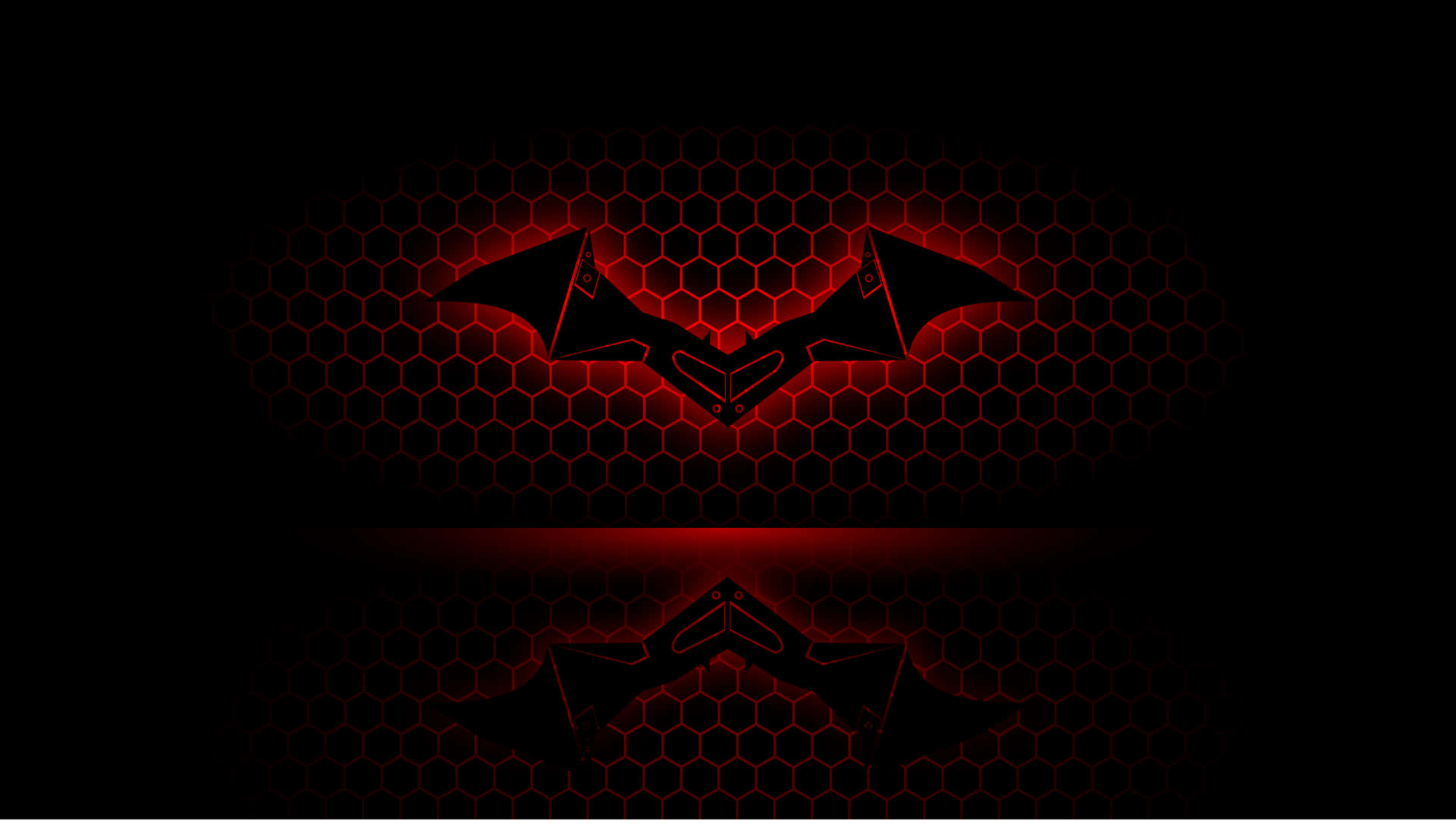 Bright Red Batman Logo in High-Definition Wallpaper