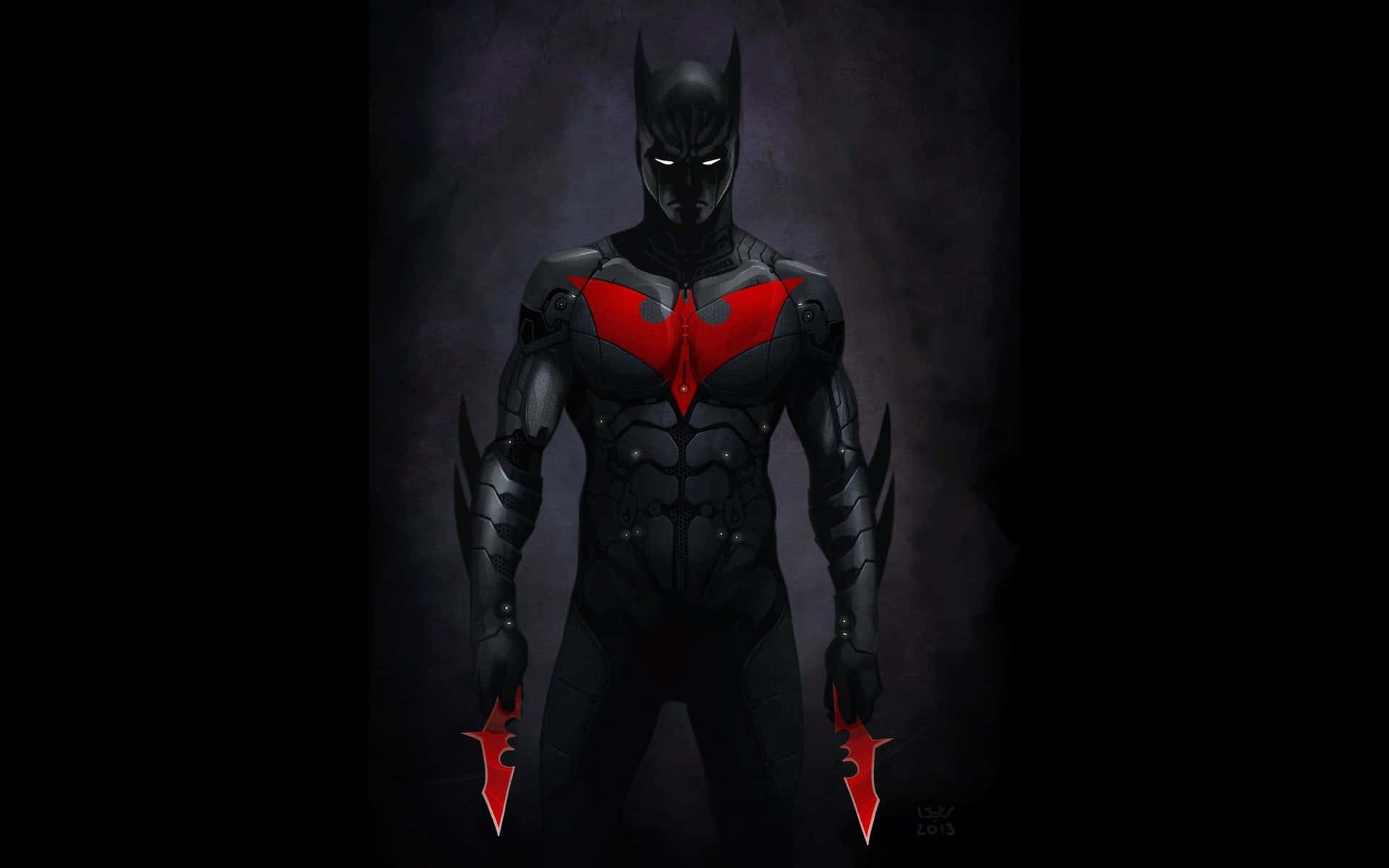 Logotipode Batman Rojo Brillante. Fondo de pantalla