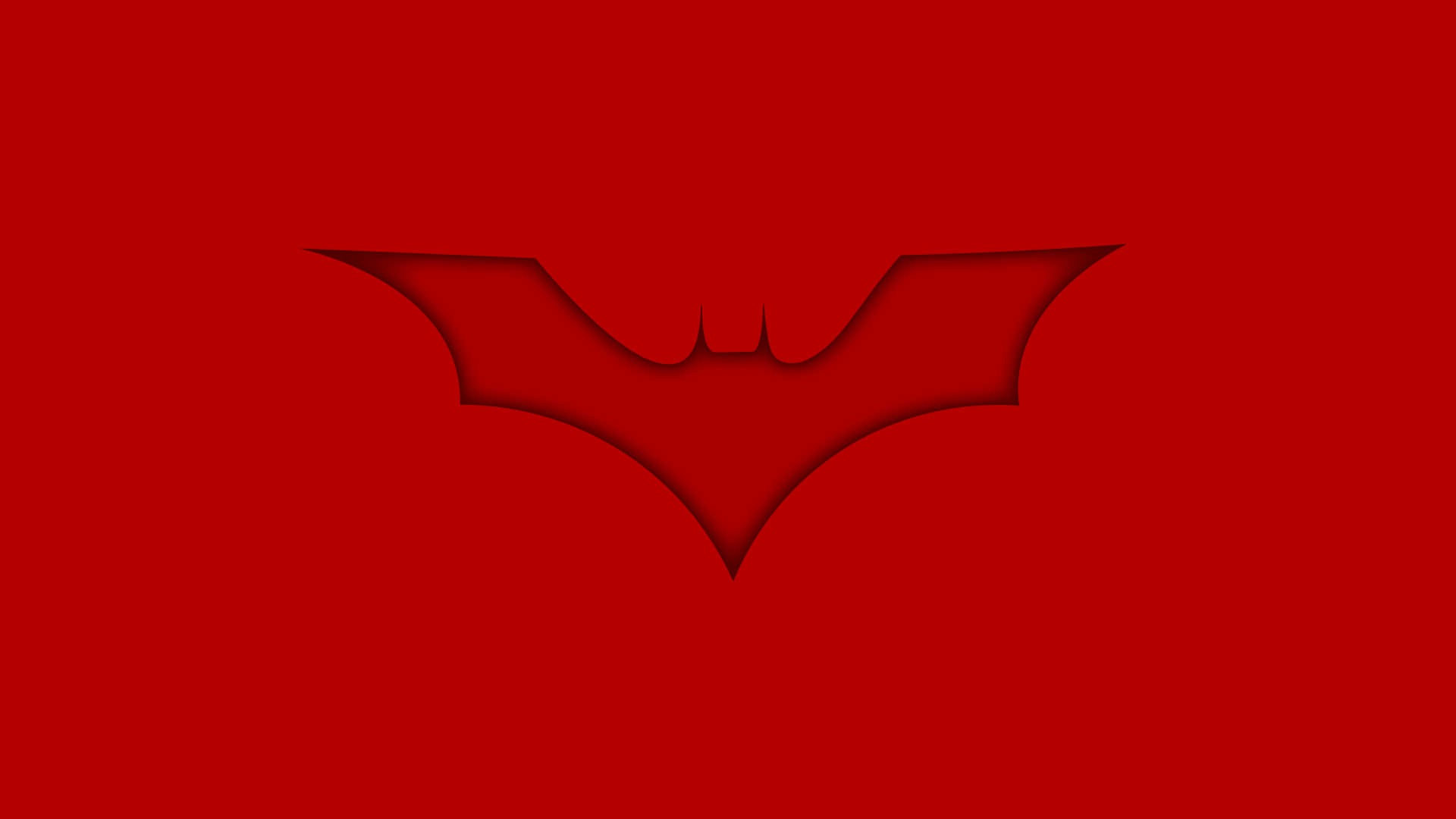 Red Batman Logo Jumping Off a Building Wallpaper
