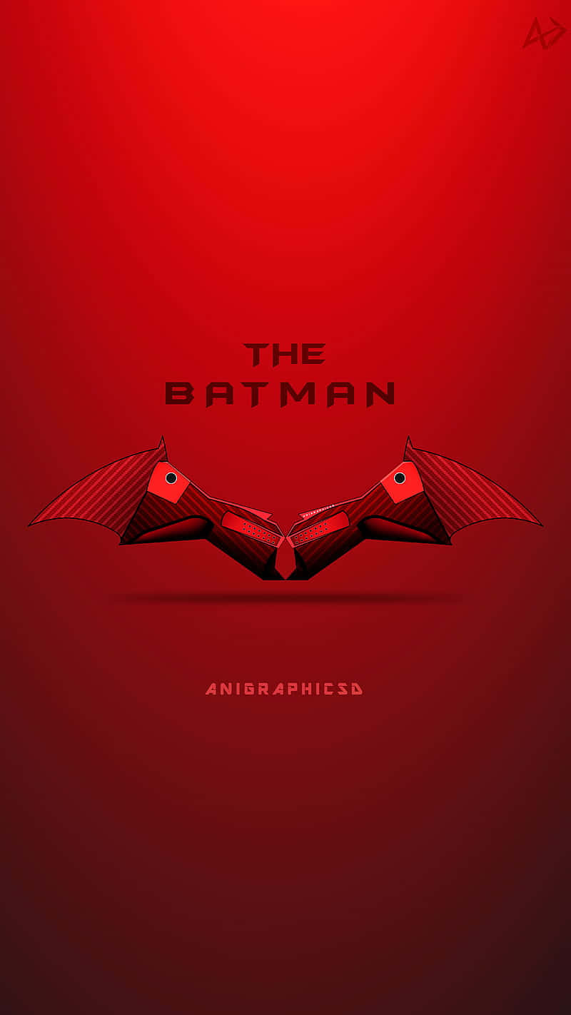 Einfett Gedrucktes Rotes Batman-logo Auf Schwarzem Hintergrund Wallpaper