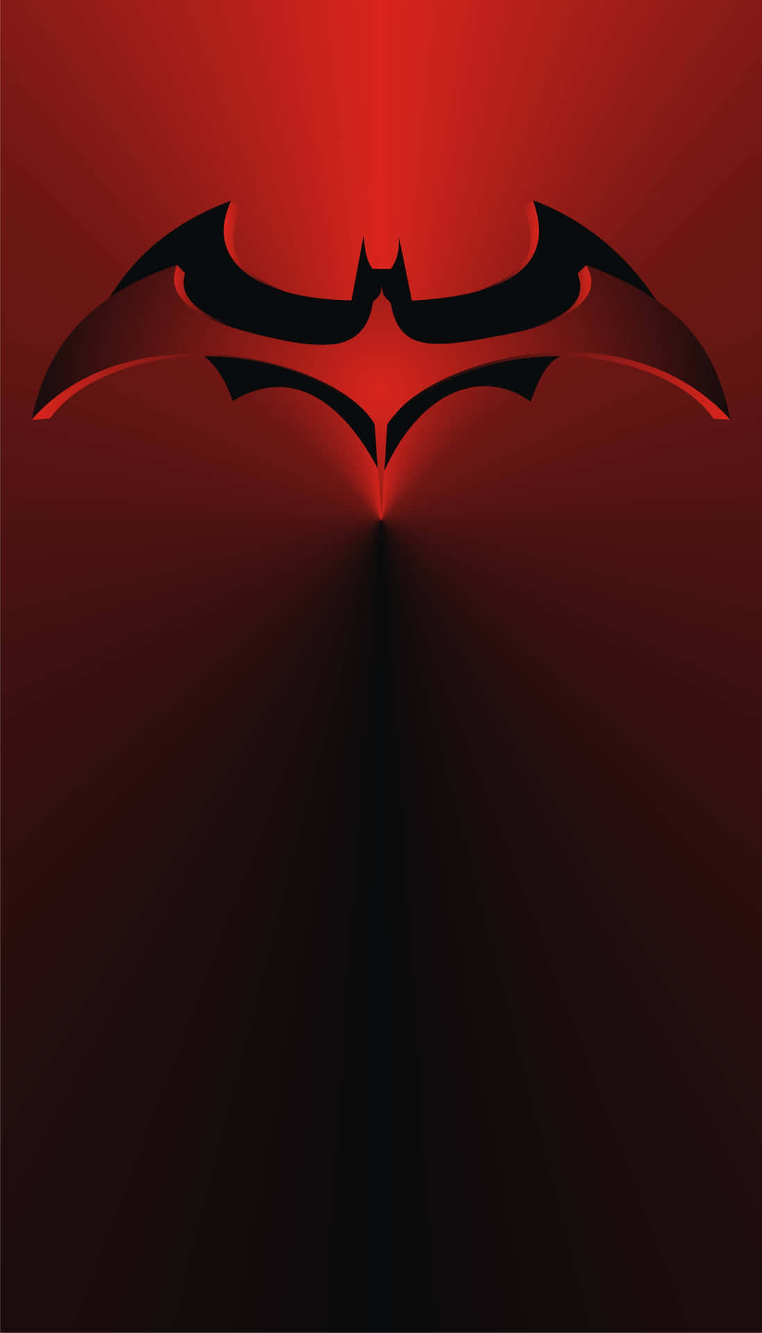 "The Iconic Red Batman Logo" Wallpaper