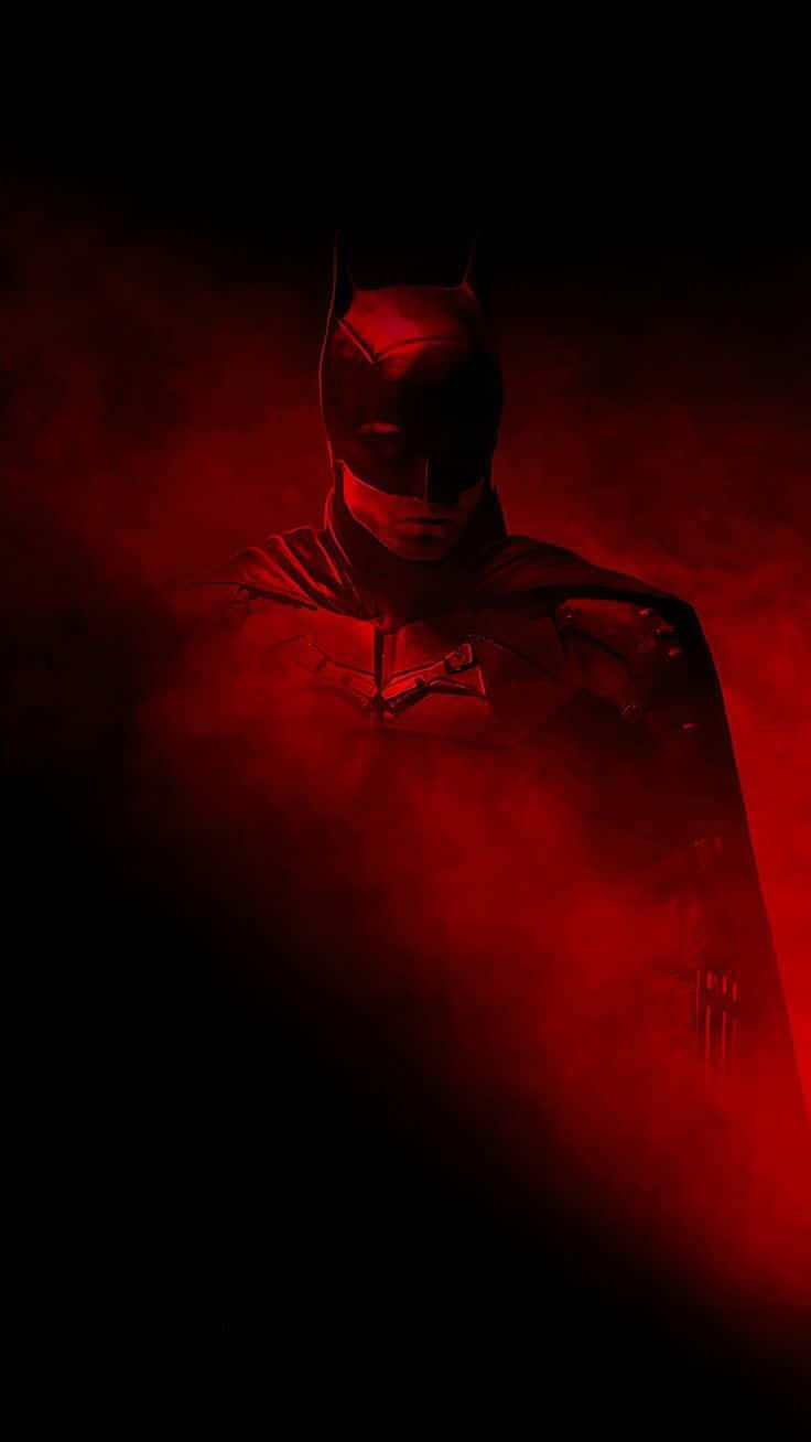 Illogo Di Batman Rosso Audace Sfondo