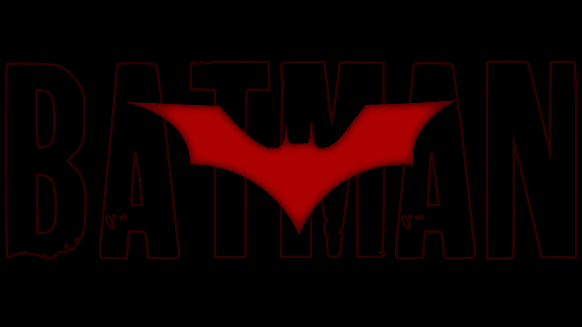 Download Batman Logo With Red Letters Wallpaper 