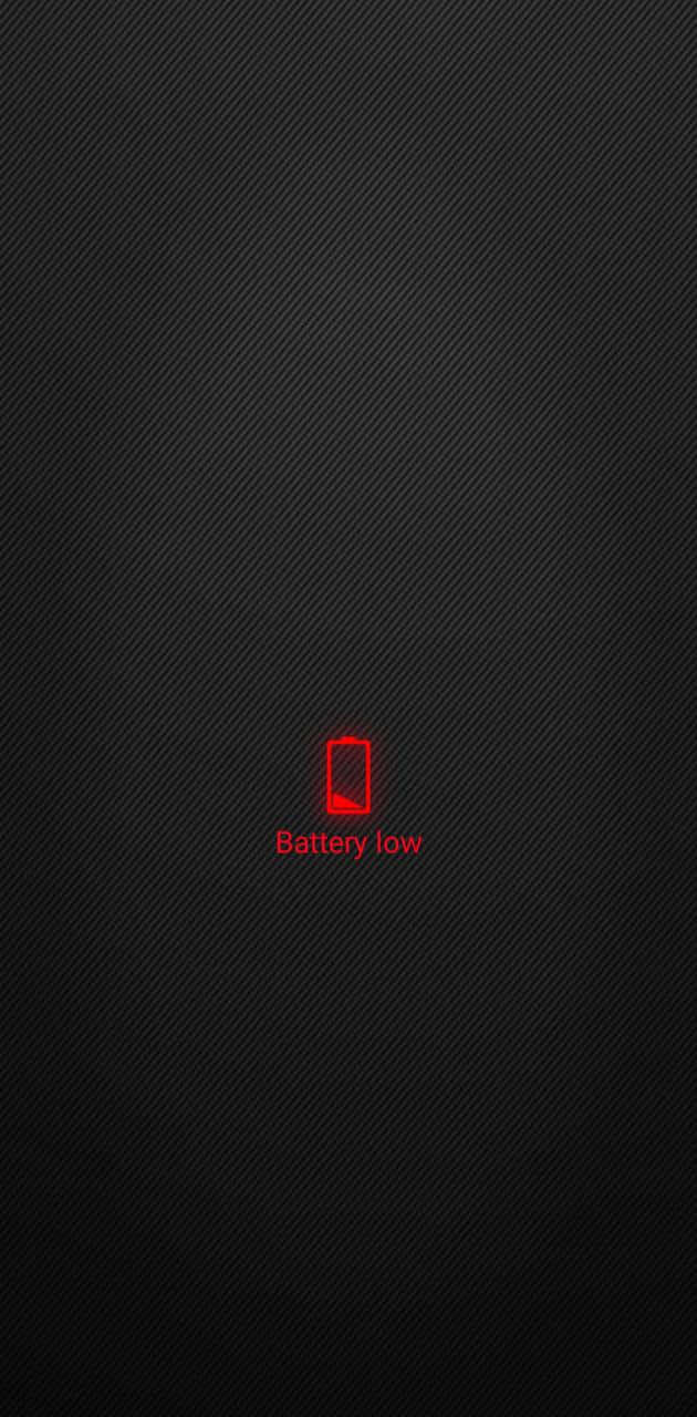 Red Battery Life Low Signage Wallpaper