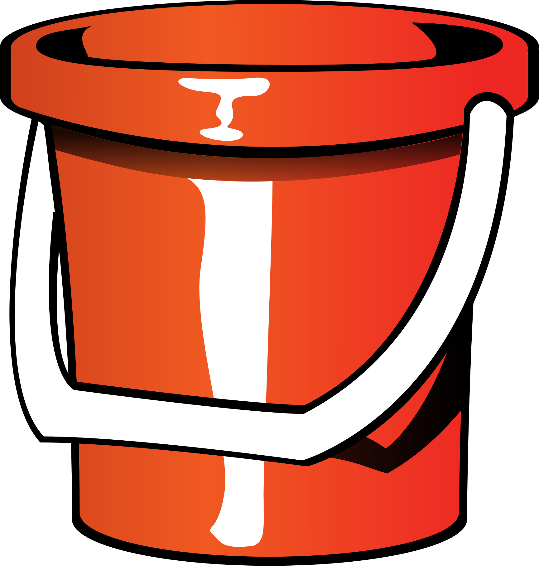 Red Beach Bucket Clipart PNG