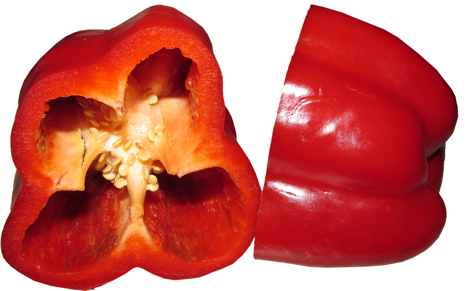 Red Bell Pepper Cross Section PNG