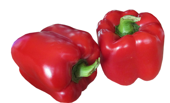 Red Bell Pepperson Black Background PNG