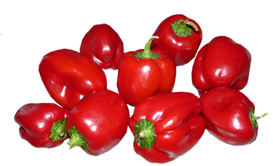 Red Bell Pepperson Black Background PNG