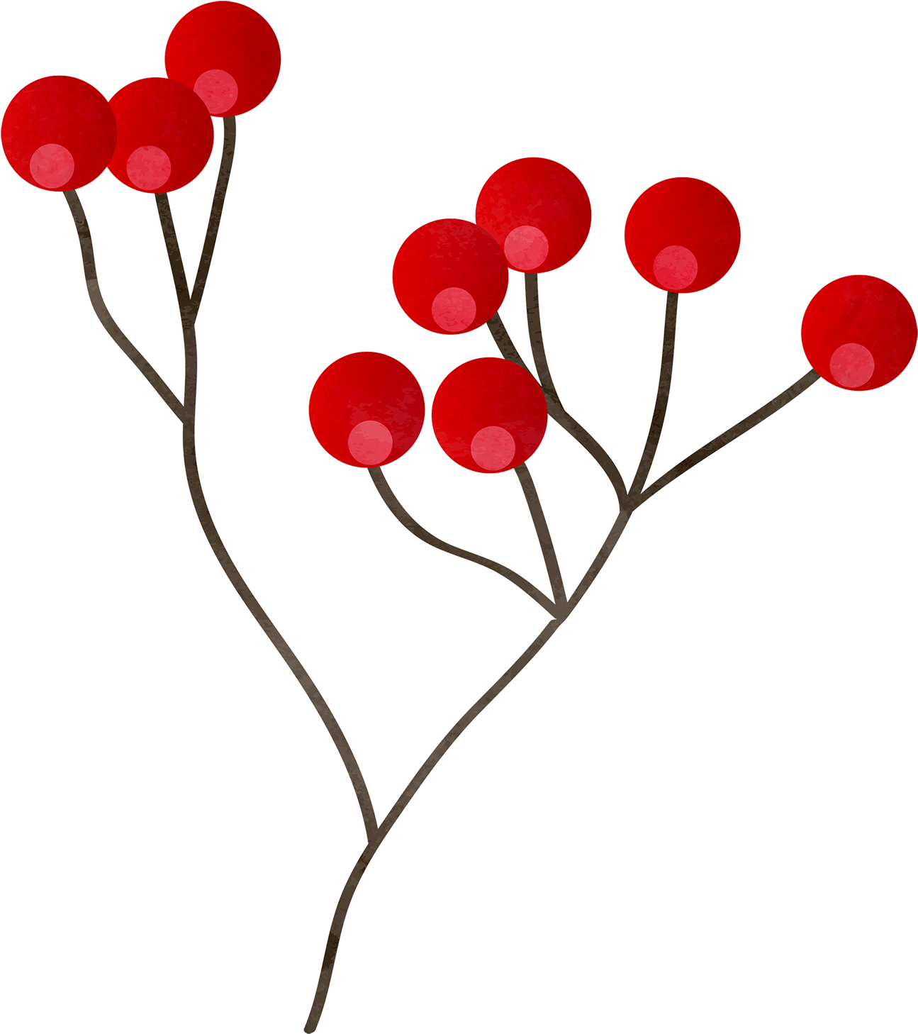Red Berries Illustration PNG