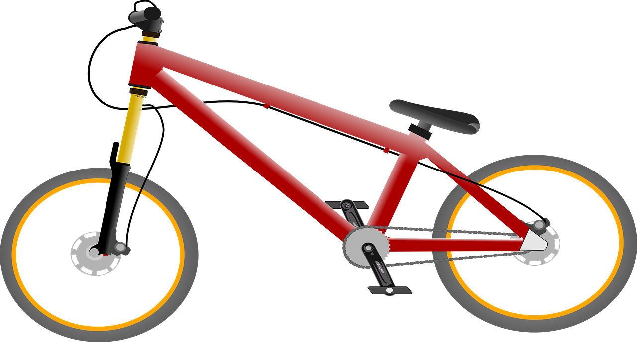 Red Bicycle Vector Illustration PNG