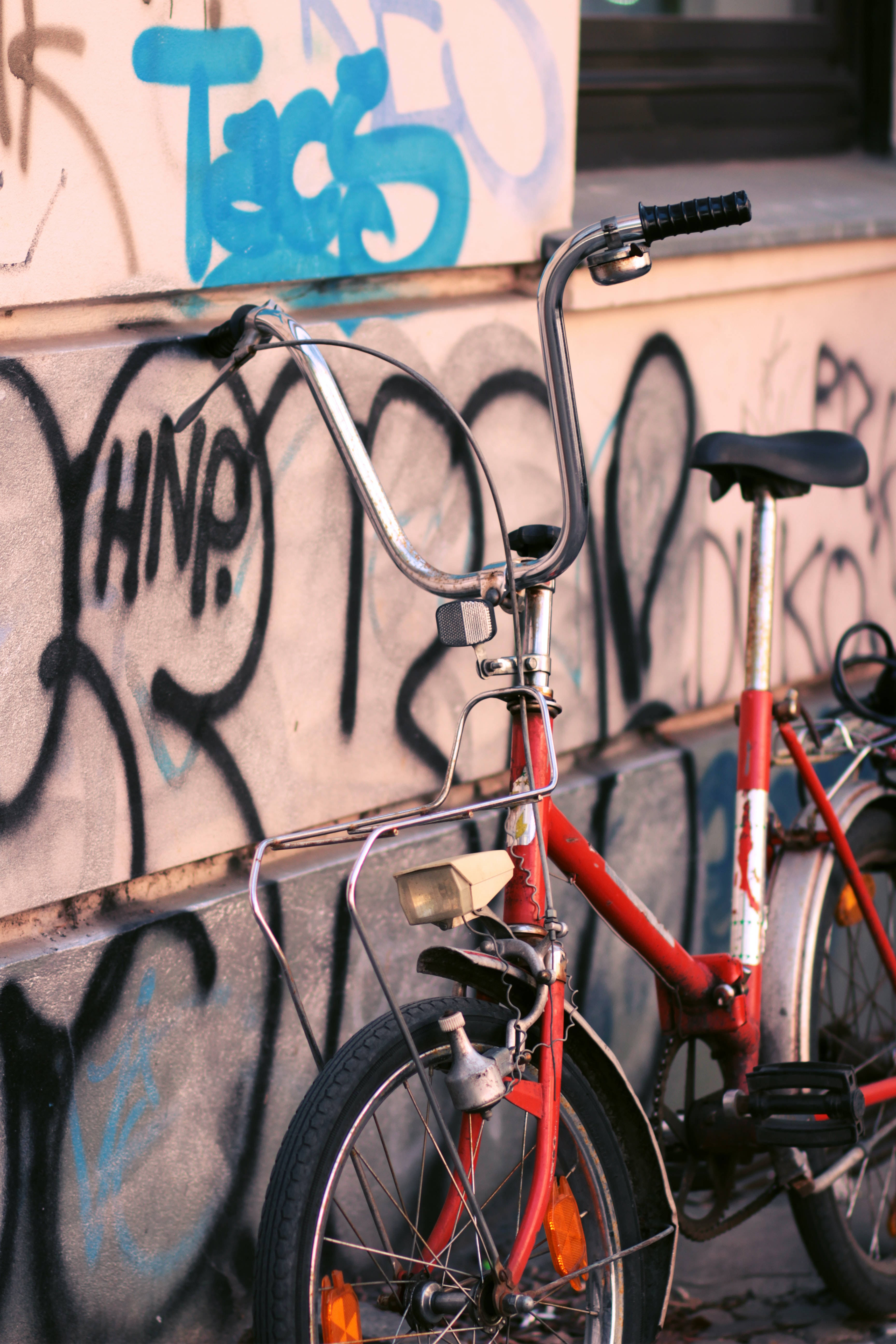Red Bike Graffiti Background
