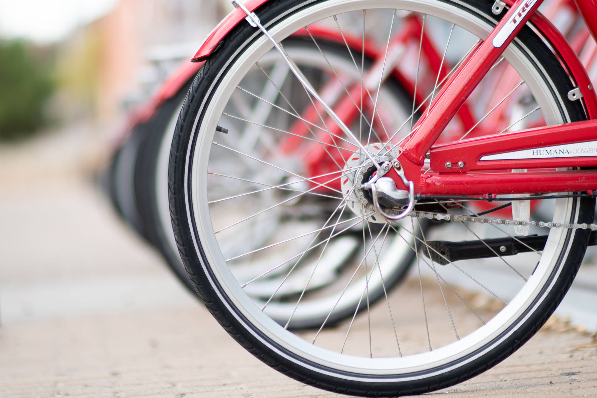 Red Bike Wheels Wallpaper