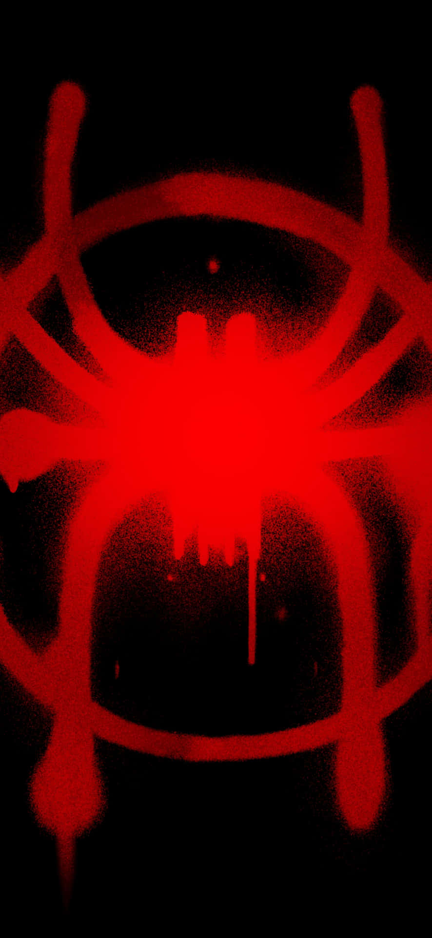 Red Biohazard Symbol Dark Background Wallpaper