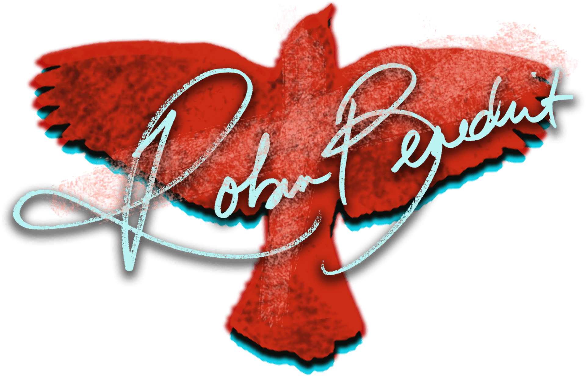 Red Bird Signature Graphic PNG