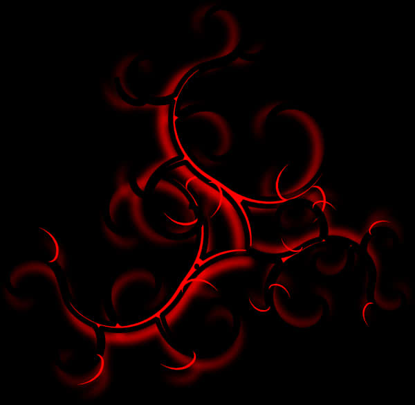 Red Black Abstract Swirls PNG