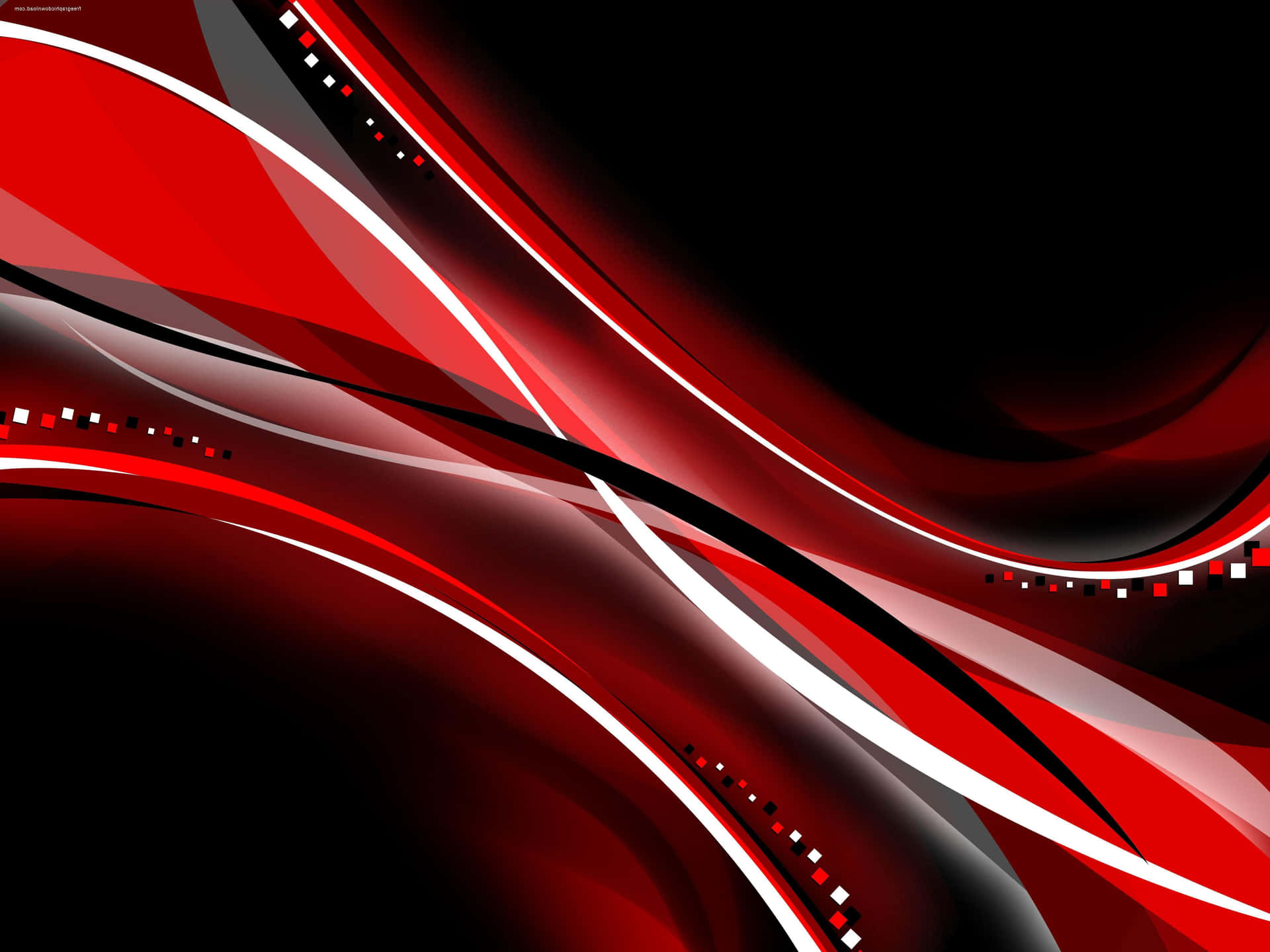 Vibrant Red, Black and White Geometric Pattern Background