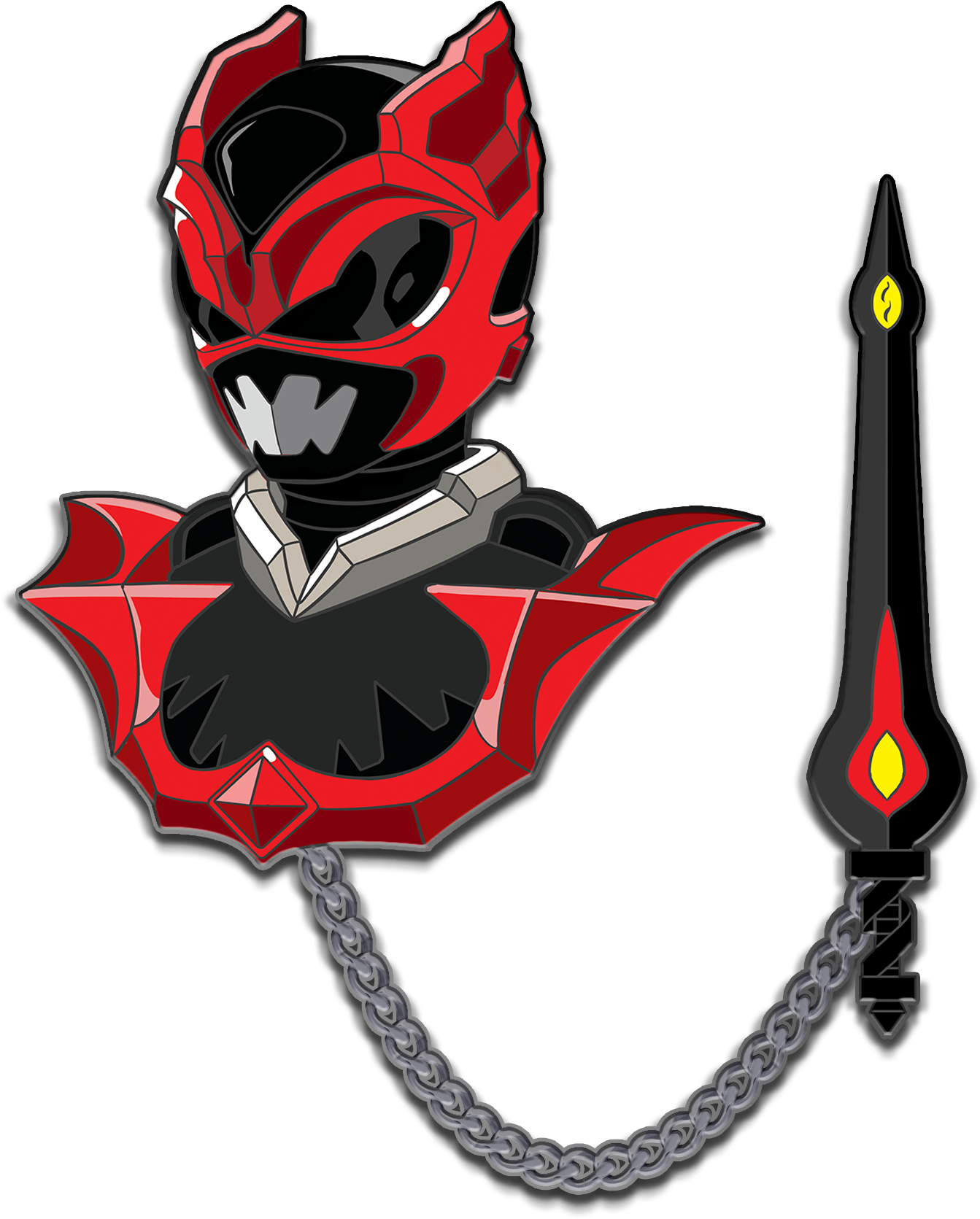 Red Black Anime Character Flaming Sword PNG