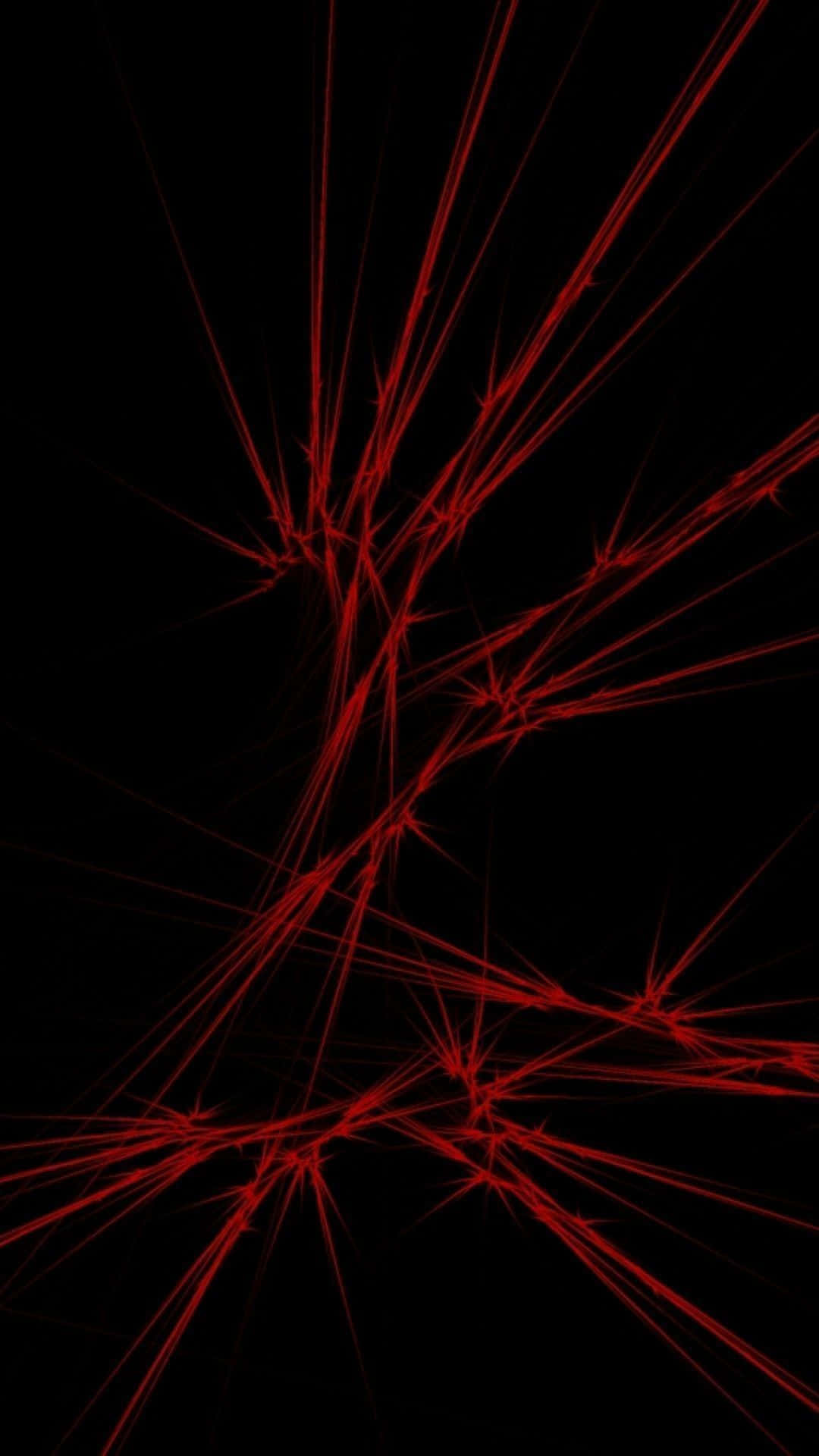 Red Black Background Cracked Glass