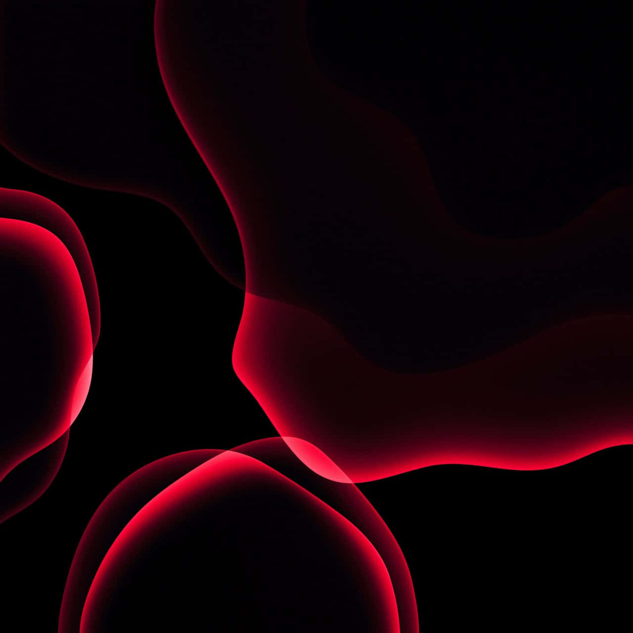 Red Black Background Bubbles Home Screen