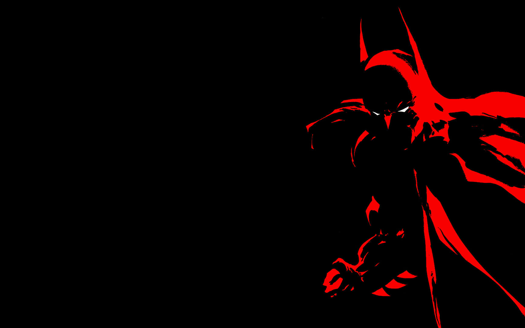 Rood Zwart Batman Silhouet Achtergrond