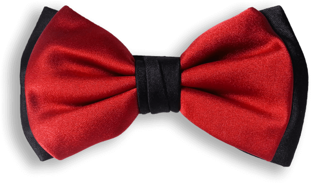 Red Black Bow Tie Formal Accessory PNG
