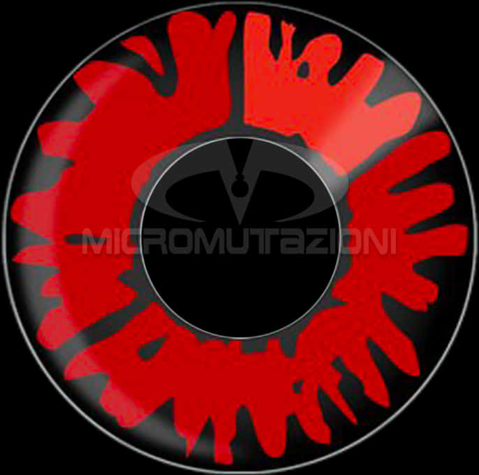 Red Black Contact Lens Design PNG