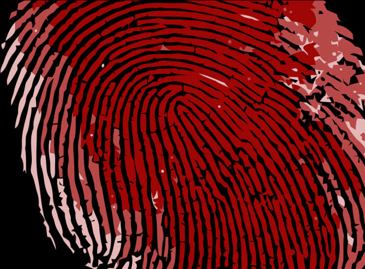 Red Black Fingerprint Illustration PNG