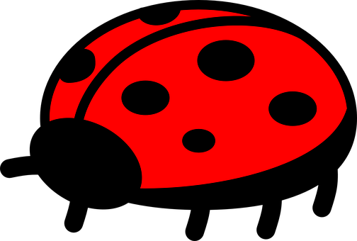 Red Black Ladybug Graphic PNG