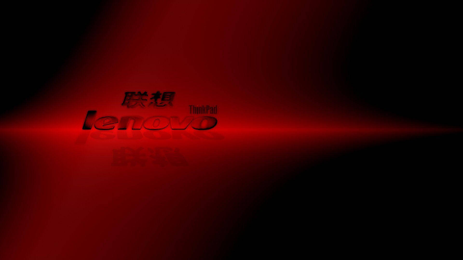 Caption: Elegant Red and Black Lenovo HD Wallpaper Wallpaper