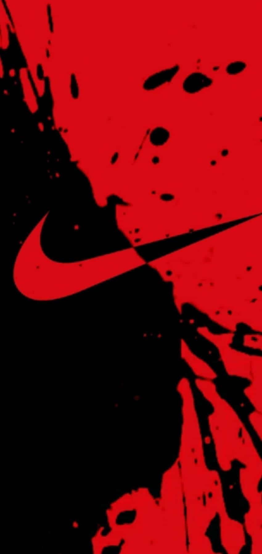 Red Black Nike Swoosh Art Wallpaper