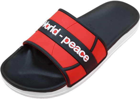 Red Black Peace Slide Sandal PNG